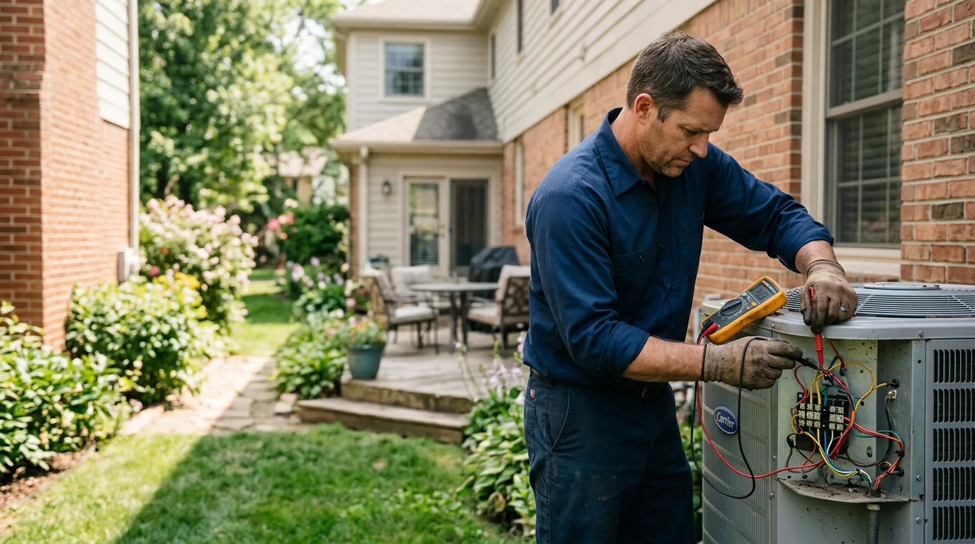 HVAC technician working near Sandstone, WV